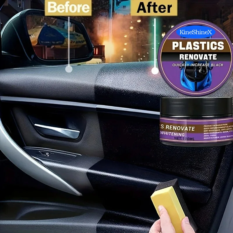 

Cross Border Export - General Multifunctional Automotive Repair Wax - Plastic Parts Refurbishment Wax Enhances Interior Gloss