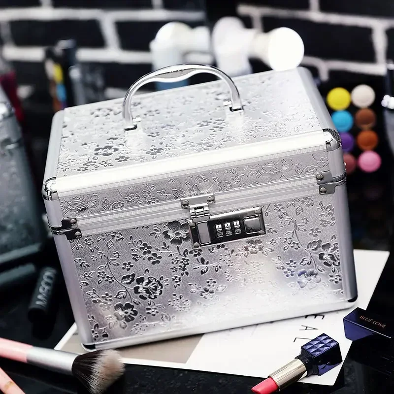 New Beauty Makeup Box Artist Professional Cosmetic Cases Make Up Tattoo Nail Multilayer Toolbox Storage Organizer Suitcase Bag