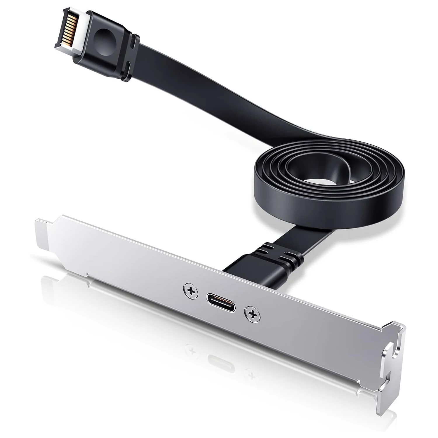 USB3.2 USB-C Front Panel Adapter, Motherboard Header Extension Cable, USB-C and USB to TypeC Type-E Key-A 20-Pin and 19-Pin