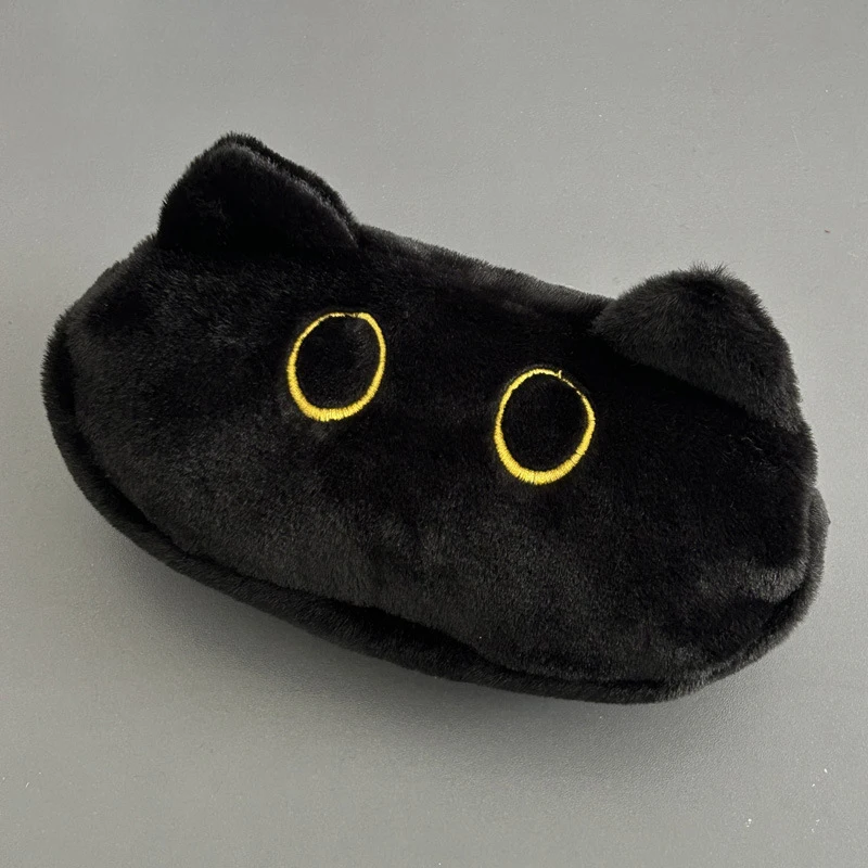 

Практичный пенал большой вместимости; милый рисунок кота; очаровательная сумка для канцелярских принадлежностей в виде куклы; стильный чехол для ручек; идеальный подарок.