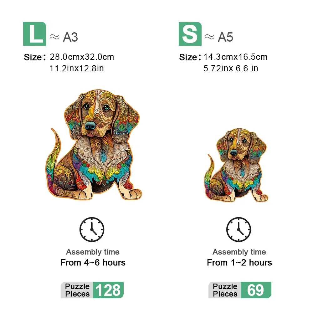 래브라도 나무 퍼즐, 맞춤형 3D 퍼즐, 성인 어린이 선물 교육, 어린이 장난감 게임