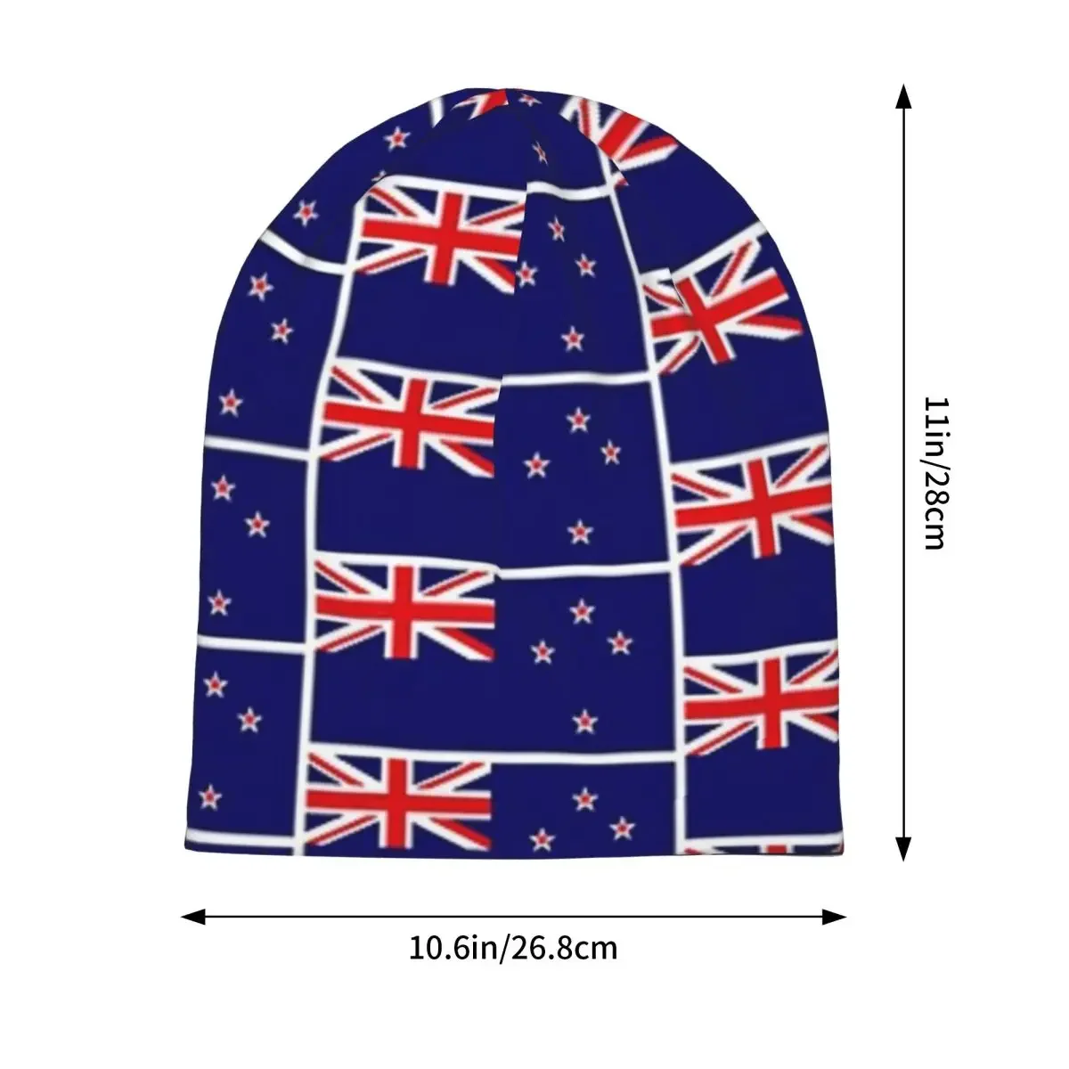 New Zealand Flag Wellington Warm Knitted Cap Fashion Bonnet Hat Autumn Winter Outdoor Beanies Hats for Men Women Adult