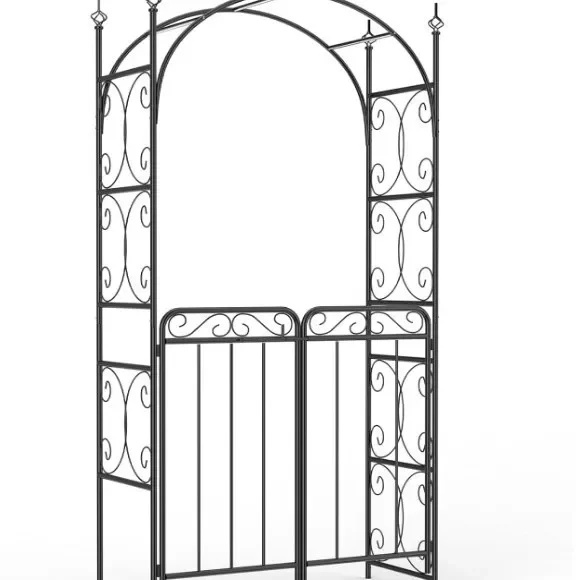 European wrought iron arch climbing vine frame rose stand outdoor courtyard villa garden arch frame special for foreign trade