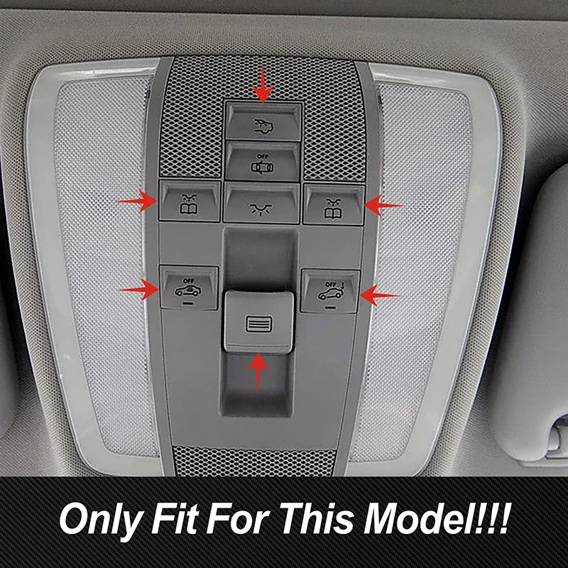 Light button for car solar roof, Mercedes decorative stickers benz gick c e x204 W204 W212, roof light deck duster