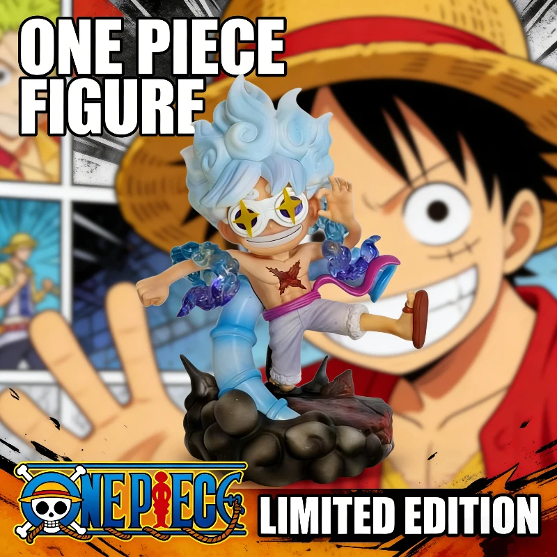 

One Piece Monkey D Luffy Nika Gear 5 Anime Figure PVC Collectible Statue Desktop Ornament Gift For Anime Fans Approx 15X11X9CM