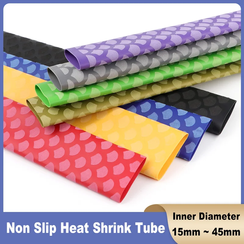 1m Fish Scale Pattern Non Slip Heat Shrink Tube Fishing Rod Anti-slip Handle Rod Grip DIY Electrical Insulated Protect Sleeving
