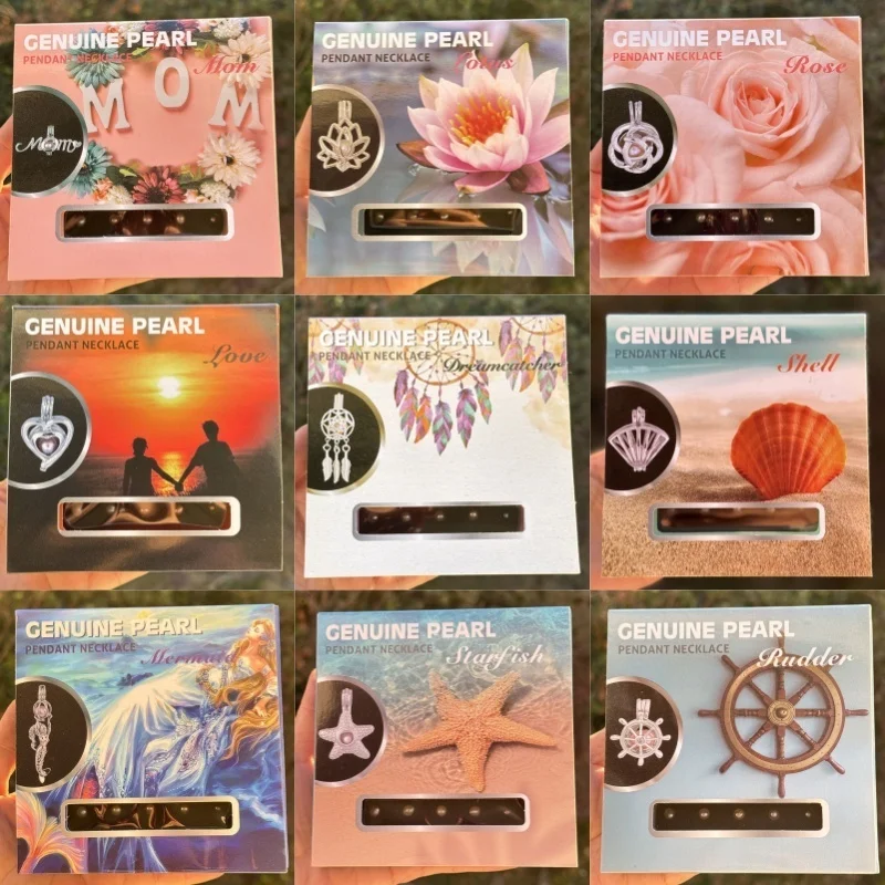 

Natural Wish Freshwater Pearl 5 Pearls Pendant Necklace Necklace Gift Box Fashion Jewelry Lucky Gift DIY Jewelry of Love