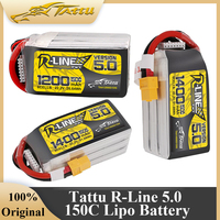 Tattu R-Line 5.0 V5 150C 850 1050 1200 1300 1550mAh Lipo Battery 3S/4S/6S XT30 XT60 Plug for FPV Racing Drone RC Quadcopter