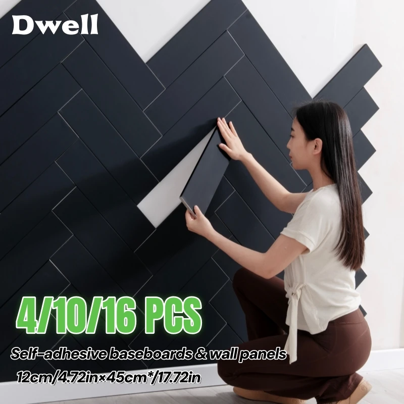 

Thicken Self-Adhesive Wallpapers Home Decor Wood Grain Wall Stickers for Living Room Bathroom Wall Cladding Transition Strip