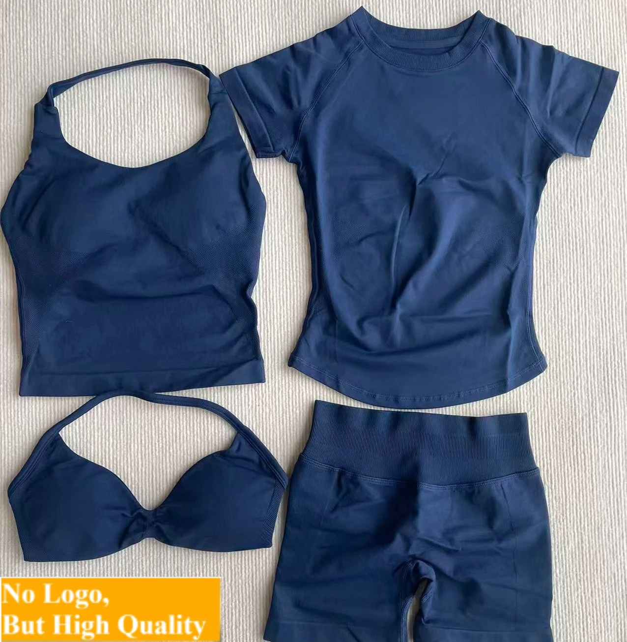 NO LOGO Christmas new color neck hanging bra, neck hanging vest,  short sleeved T-shirt seamless fitness sports top Fitness Yoga