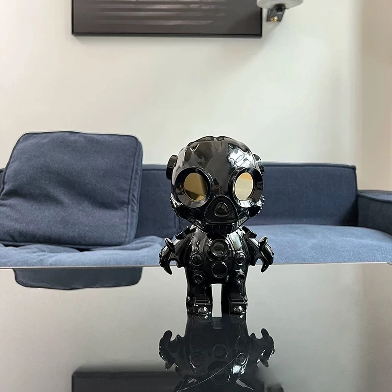 Simple and Modern Cartoon Figurine, Cool Little Devil with A Gas Mask, Home Decor Item