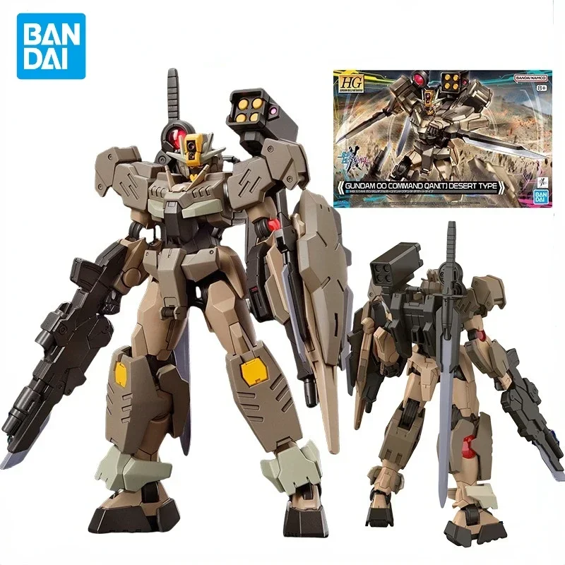 In Stock Bandai Original GUNDAM 00 COMMAND QAN[T] DESERT TYPE HGGBM 1/144 Assembly Anime Action Figure Model Toys Collectible