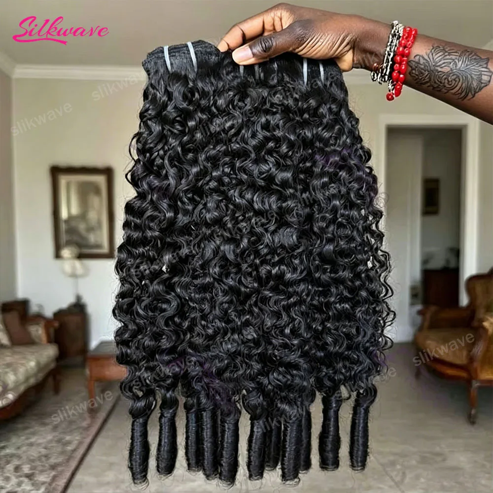 

30 Inch Burmese Curly Human Hair Bundles 3/4 Bundles 12A Raw Hair Bundles Human Hair For Women Deep Wave Bundles Hair Extensions