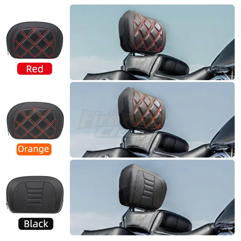 Motorcycle Parts Sissy Bar Detachable Passenger Backrest Pad For Harley Touring Street Glide Road King Road Glide 1996-later