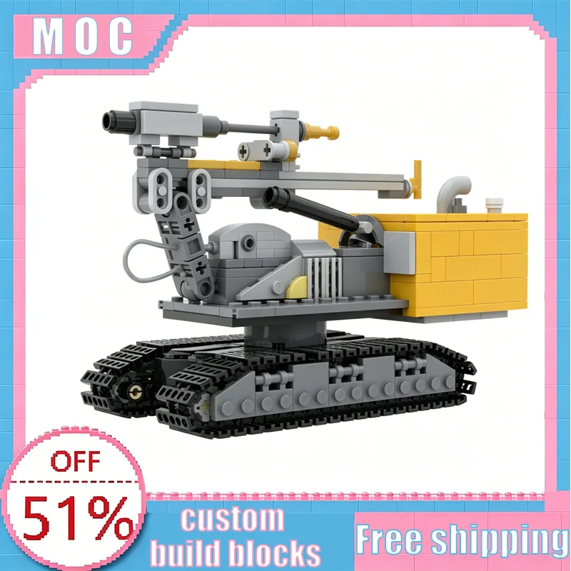 385 PCS Gyrotron Maser Drilling Rig MOC Construction Vehicle Model Building Blocks DIY Assembly Educational Toy For Boys Gifts