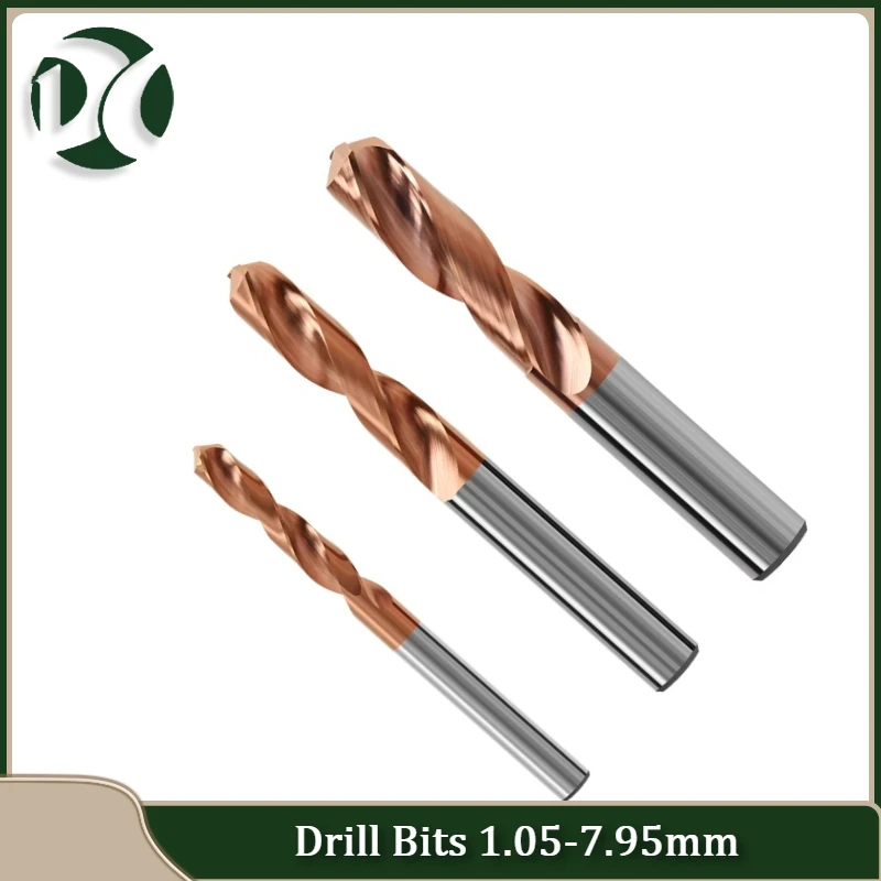 

Solid Tungsten Carbide Bits Forr CNC Carbide Drill Bits 1.05-7.95mm decimal point Metal Drill Tungsten steel drill