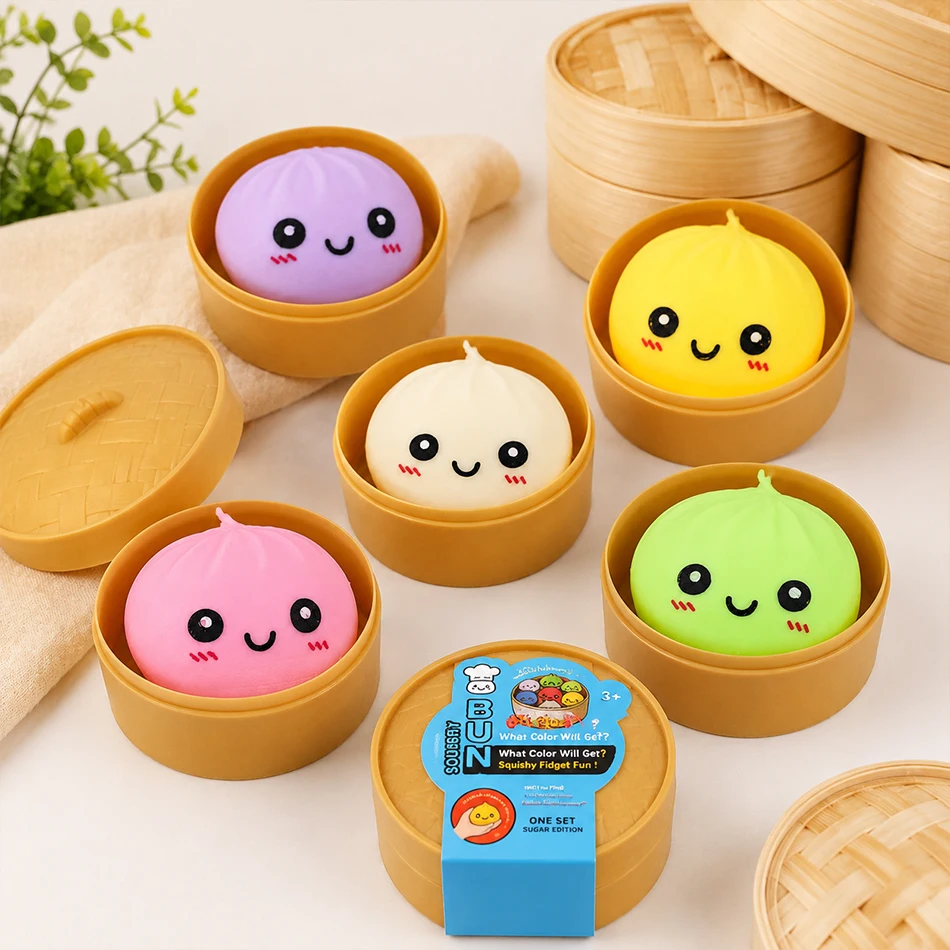 Oversized Rainbow Dumpling Squishies Soft Slow Rebound Sensory Squeeze Toy Relief Anxiety Fidget Stress Ball for ADHD Autism view 6