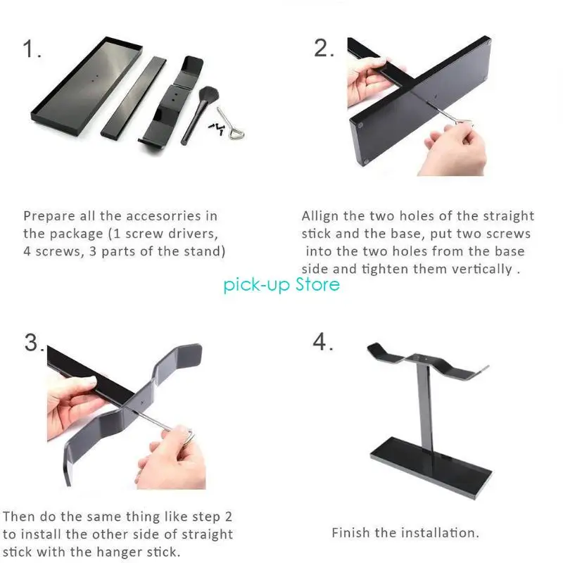 Q5wa stand suportando suporte para o suporte do fone ouvido, elegante design estável fundação estável