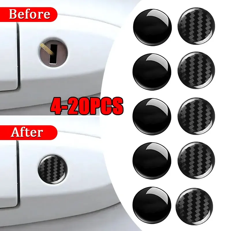 4-20pcs Car Door Keyhole Stickers Universal Auto Door Lock Protection Self-adhesive Decals Car Accessories Universal