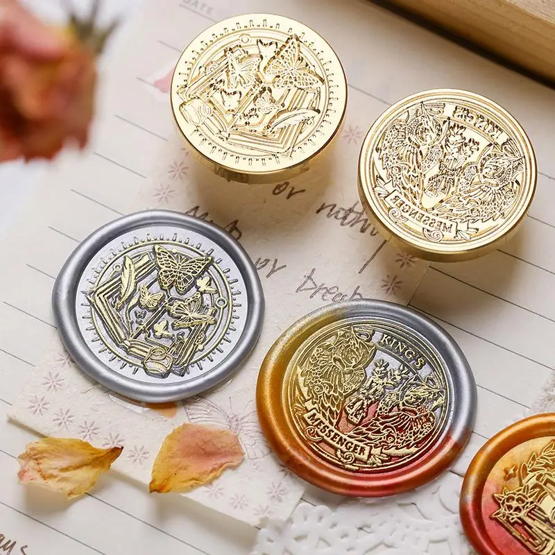 رأس ختم شمع ورنيش النار ، خمر ، ختم ، النحاس ، ديي ، الطرف ، دعوات الزفاف ، بطاقات ، مغلف ، ديكور القصاصات #1