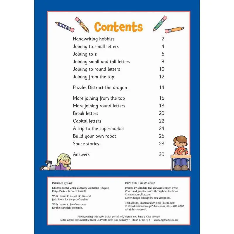 New Handwriting Activity Book For Ages 67 Perfect For Home Learning CGP Books Coordination Group Publications 9781789085358 Book