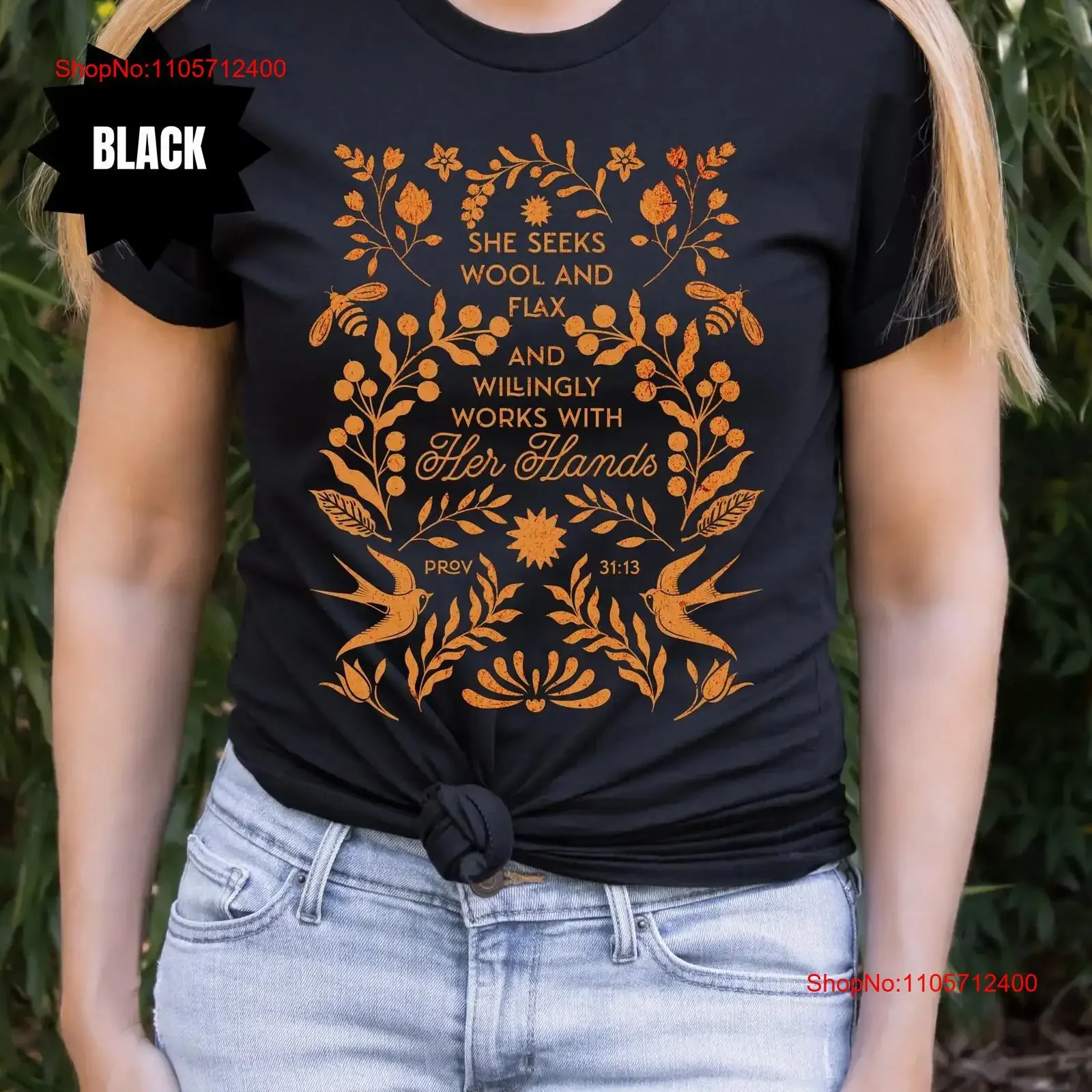 boho floral Christian T Shirt for mom gift homemaker catholic trendy graphic tee knitting religious shirts bible verse vintage