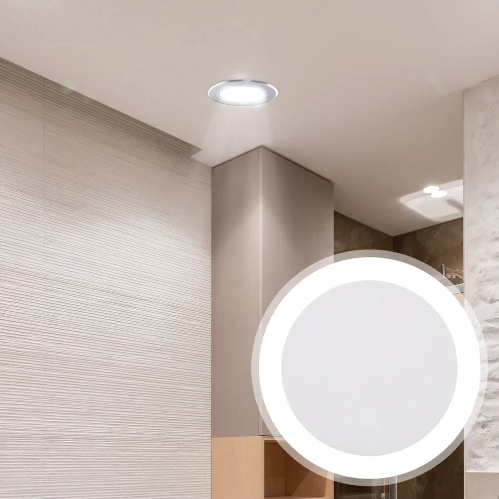 20 buah Diffuser pelat difusi Downlight kap lampu kain pelat Shading bulat Plates putih DIY penutup bawah