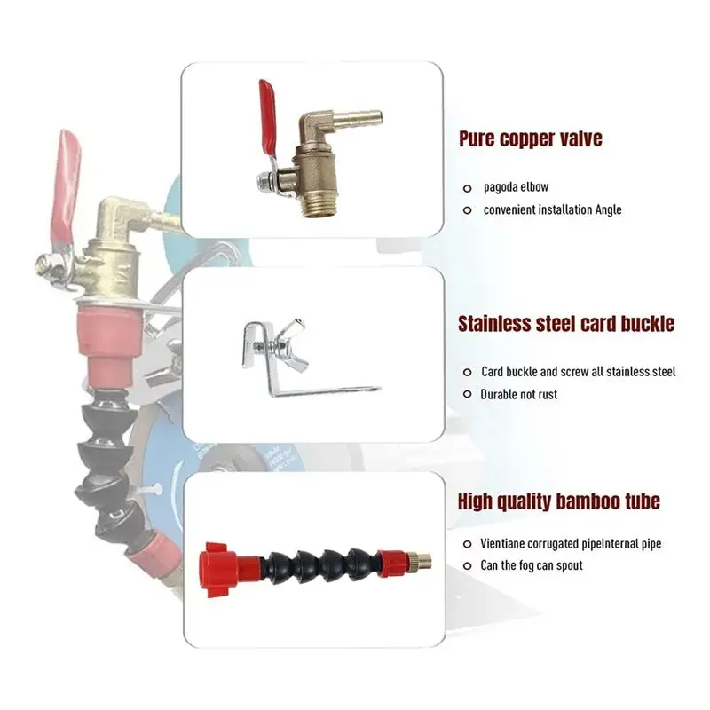 ABXF-Dust Remover Water Sprayer For Cutting Machine,Cutting Machine Misting System,Coolant Misting Dust-Proof Pipe