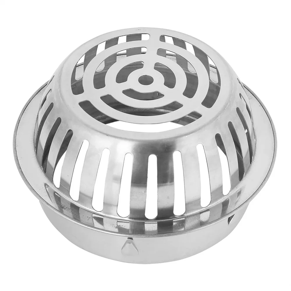 Durable 304 Stainless Steel Floor Drain Cover Dome Design Anti-Blocking Gutter Guard Filter Round Shape Drain Cover Garage