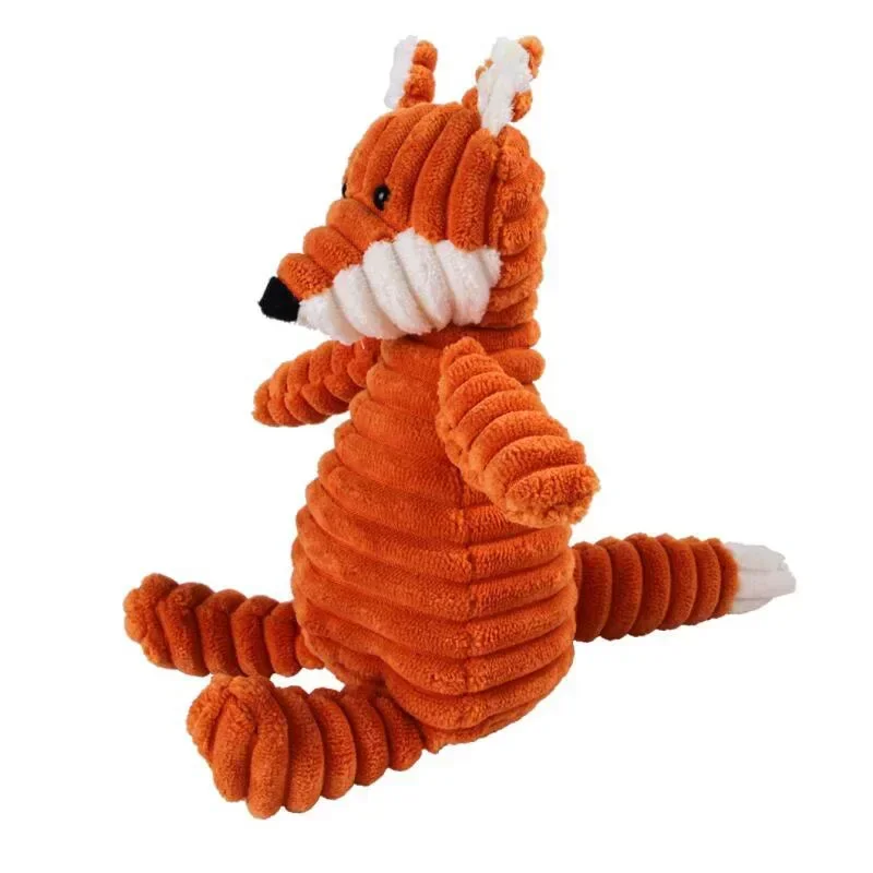 Plush Dog Toy Animals Shape Bite Resistant Squeaky Toys Corduroy Dog Toys for Small Large Dogs Pet products Training Accessories