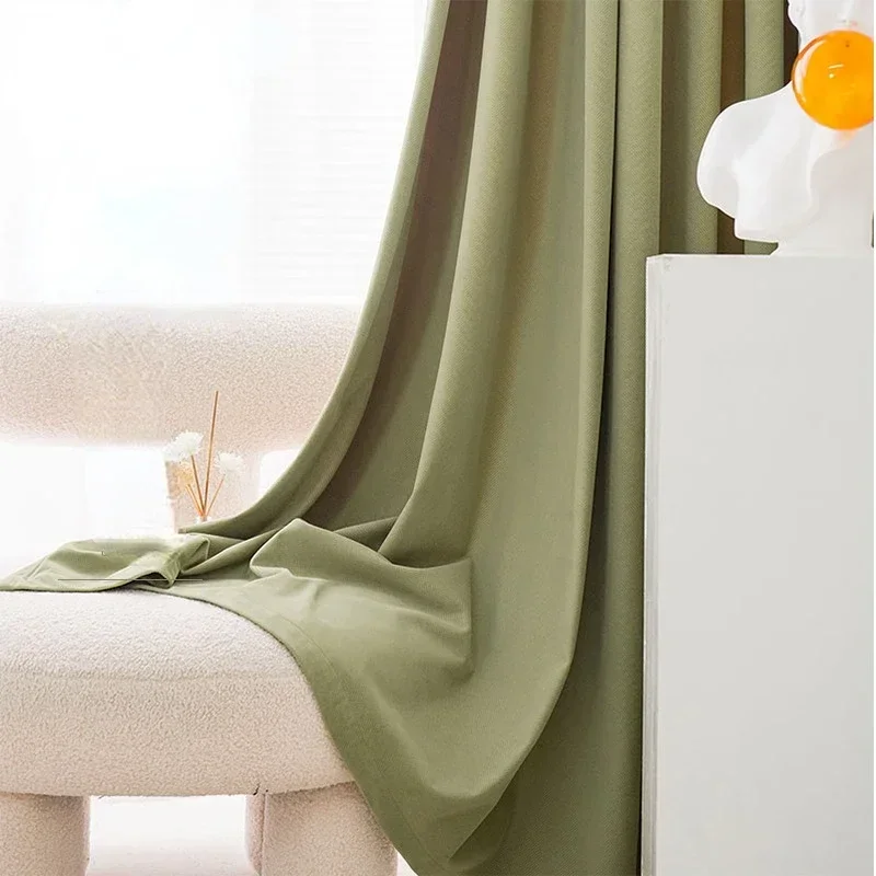 Custom Size Fashion Thick Luxury Embossed Herringbone Flannel  Balcony Curtains Finished Products Curtains Living Room Bedroom