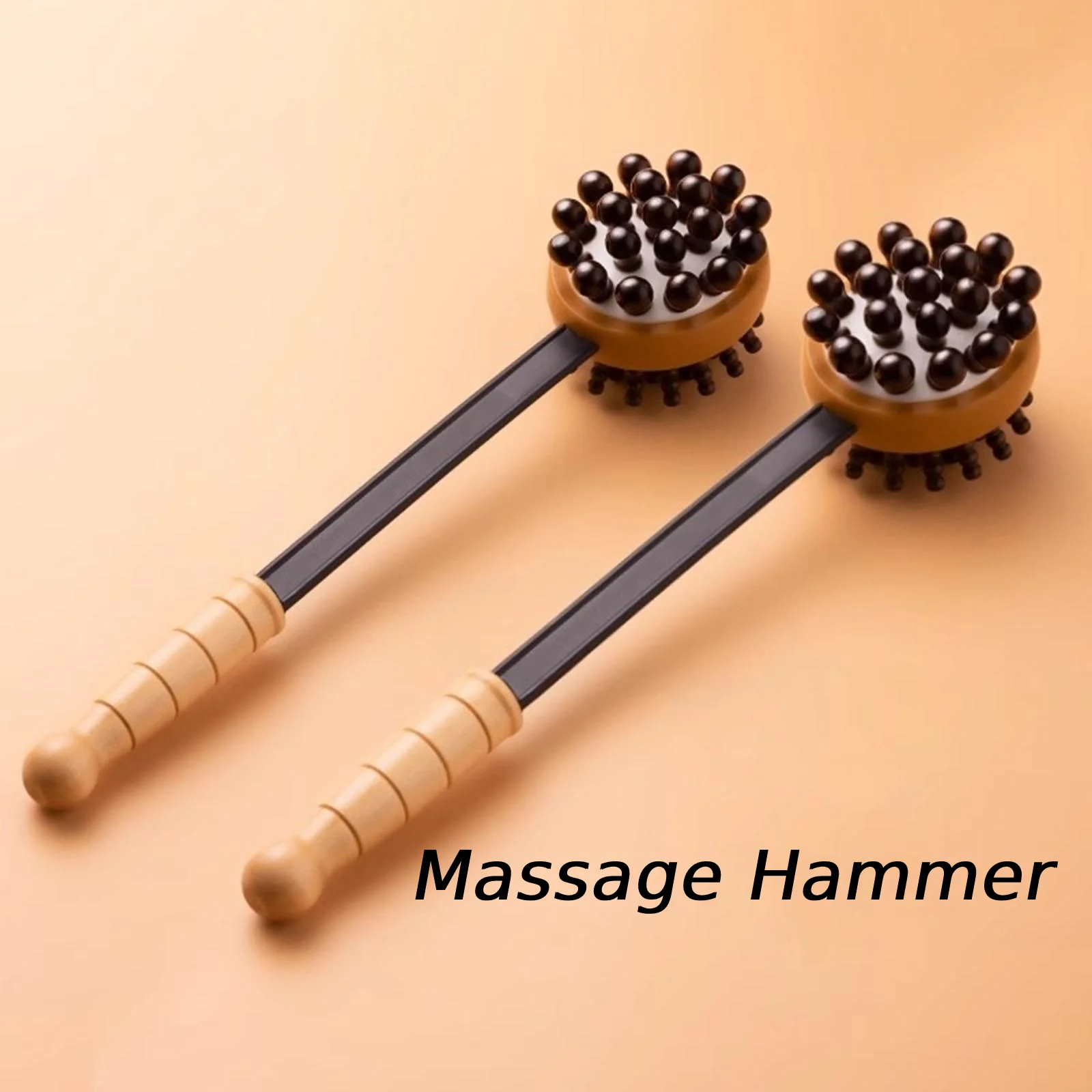

Back Massager Back Scratcher Massager Stick Relax Stress Reliefs Portable Manual Massage Hammer Double Head for Neck Legs Arms