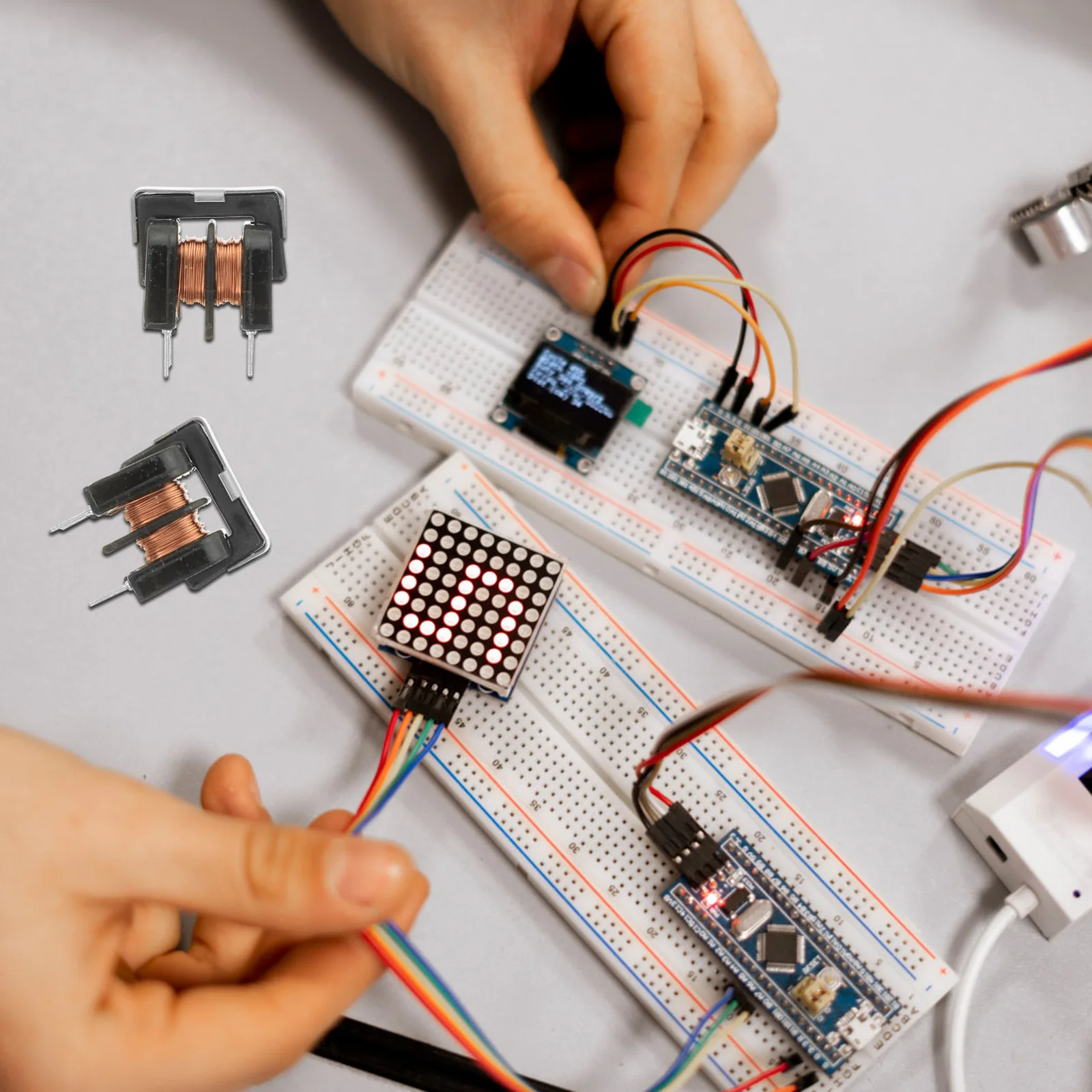 10 Uds filtro Inductor de modo común Uu9.8 7x8mm 10Mh alta confiabilidad baja resistencia conductividad de plomo resistente a la corrosión