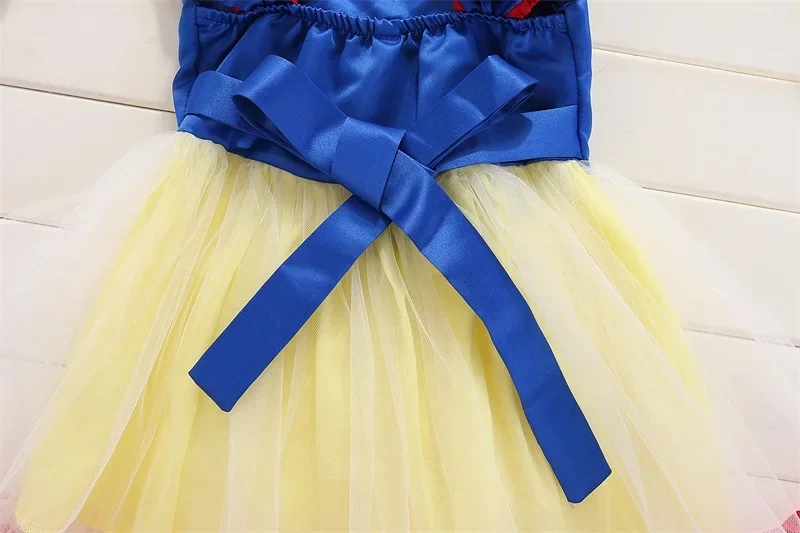 Snow White Baby Costumes for Girls 2024 New Princess Birthday Gown Carnival Party Cosplay Snow White Dress Toddler Kids Clothes