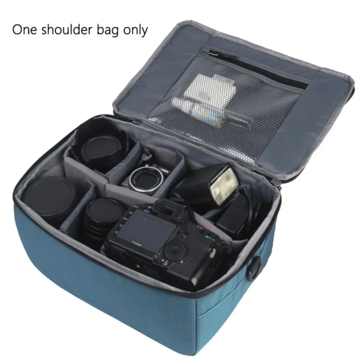 Large Nylon Waterproof Photography Protector Camera Bag Insert Partition Divider Case Cover Fit Canon Nikon Sony DSLR Lens Bag