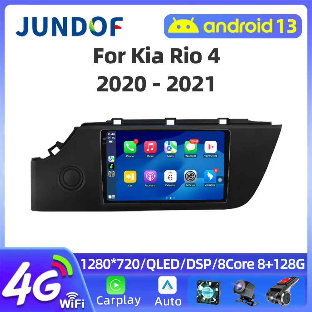 

For KIA RIO 4 IV FB 2020 2021 2din Android 12 Car Radio Multimedia Video Player GPS Navigation Wireless Carplay 2 din Stereo 4G