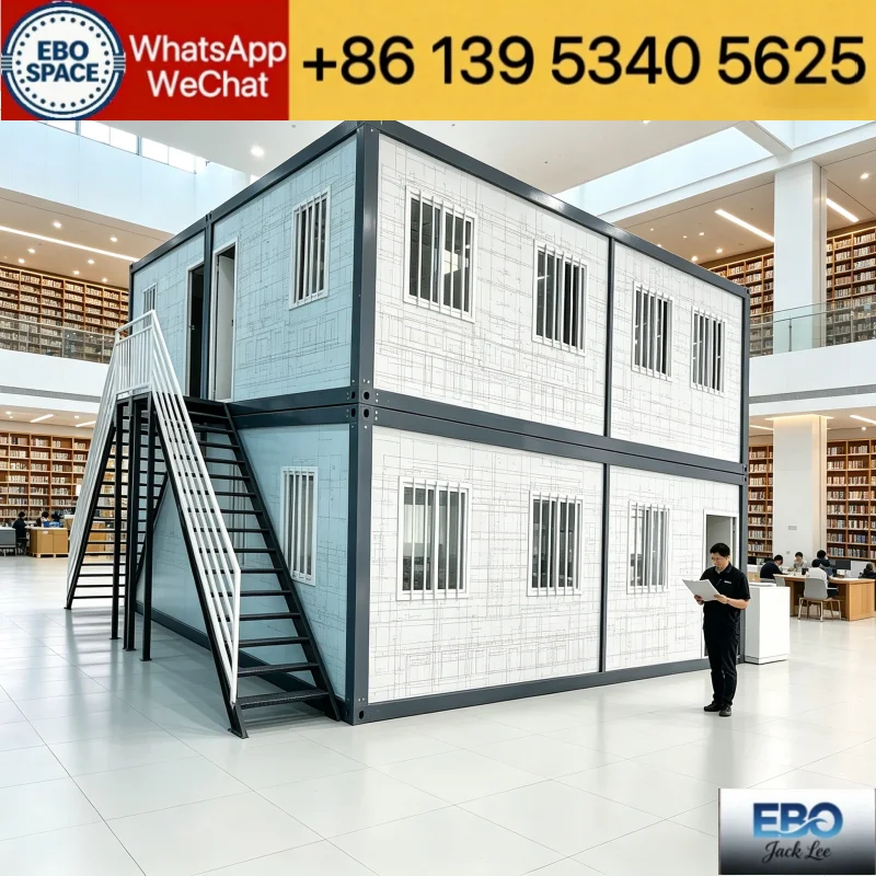 Portable Expand Modular Prefab Building Anti Wind Steel Structure Independent Kitchen Toilet On Site Temporary Working Office Ac