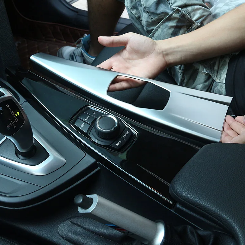 

For BMW 3 Series GT F30 F33 F34 F36 2013-2019 ABS Matt Black Car Multimedia Panel Cover Trim Interior Car Accessories LHD & RHD