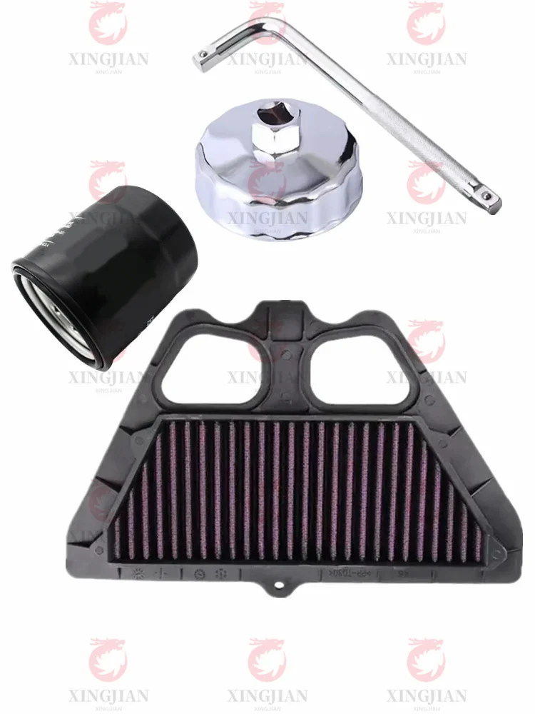 

Motorcycle Air Filter Oil Filter Wrench Tools For KAWASAKI Z900 SE ZR900 2017-2024 Engine High Flow Intake Cleaner Accessories