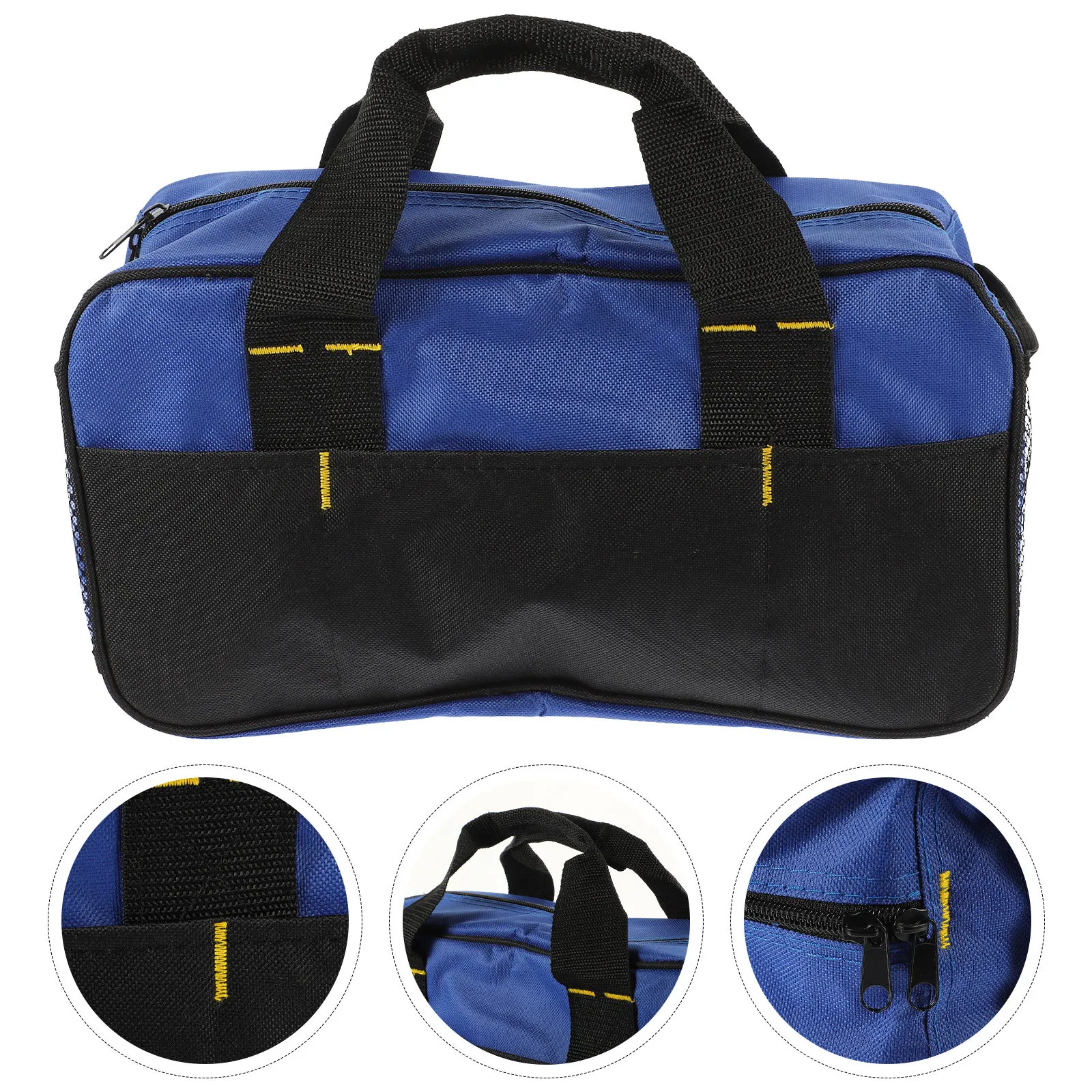 Multi-Function Tool Bag Heavy Duty Canvas Large Capacity Wide Open Storage Pouch For Men Portable Tool Organizer