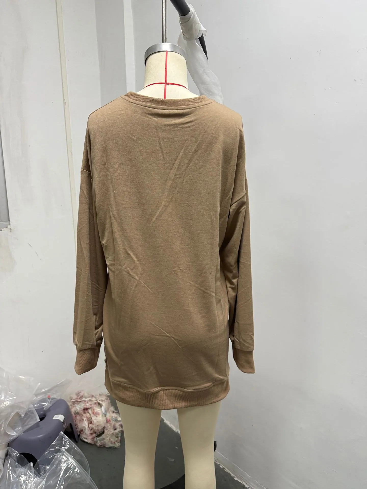 Style Pullover Hoodie Regular Fit Commute Style with Round Neck Asymmetrical No Hood Standard Length Single Women Sweatshirt