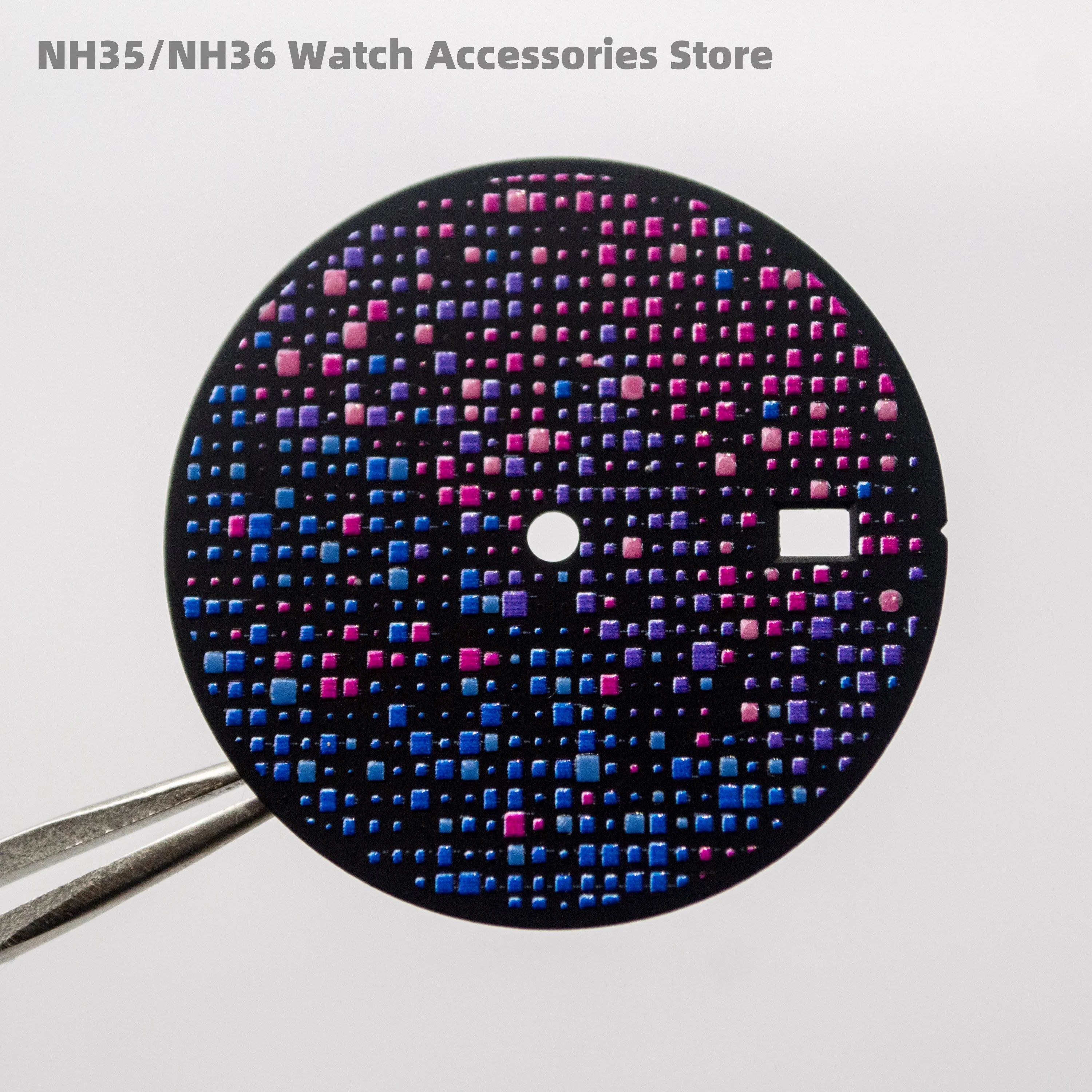 

For Royal Oak Mosaic Watch Dial NH35 Dial Colorful Luminous Dial Fit NH35 NH36 Movement 31.8mm Watch Face