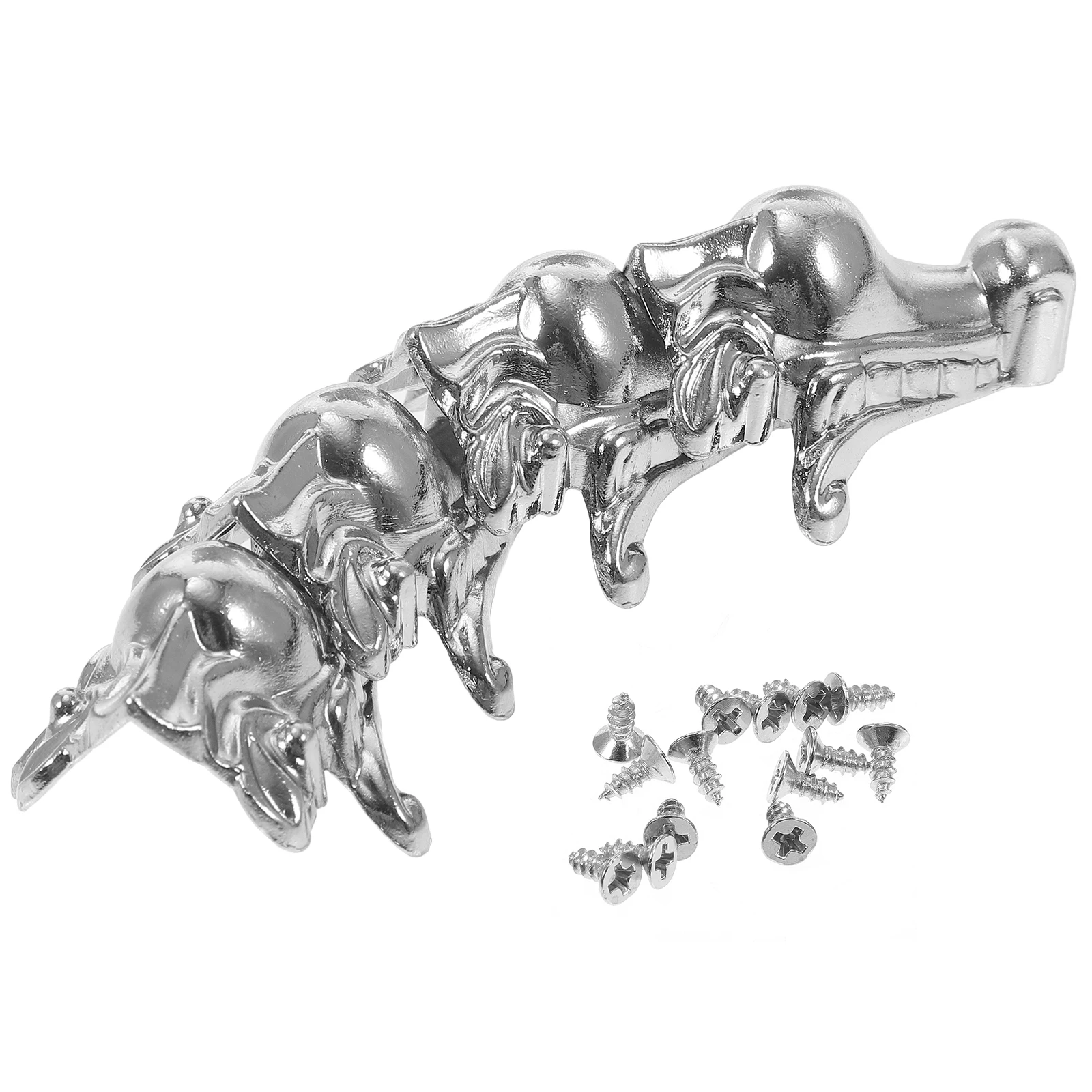 4 Pcs Round Head Silver Box Feet Decorative Zinc Alloy Jewelry Box Corner Guard Wood Case Edge Protector Furniture Legs Strong