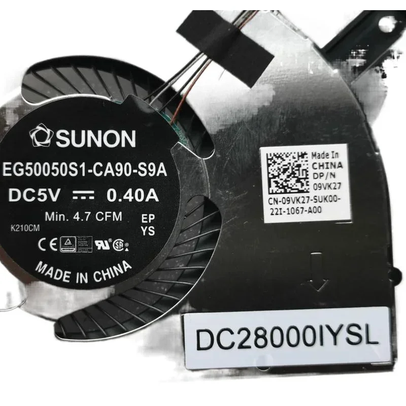 NEW Original For DELL Latitude 5580 5590 Precision 3520 3530 CPU Cooling Fan EG50050S1-CA90-S9A 09VK27