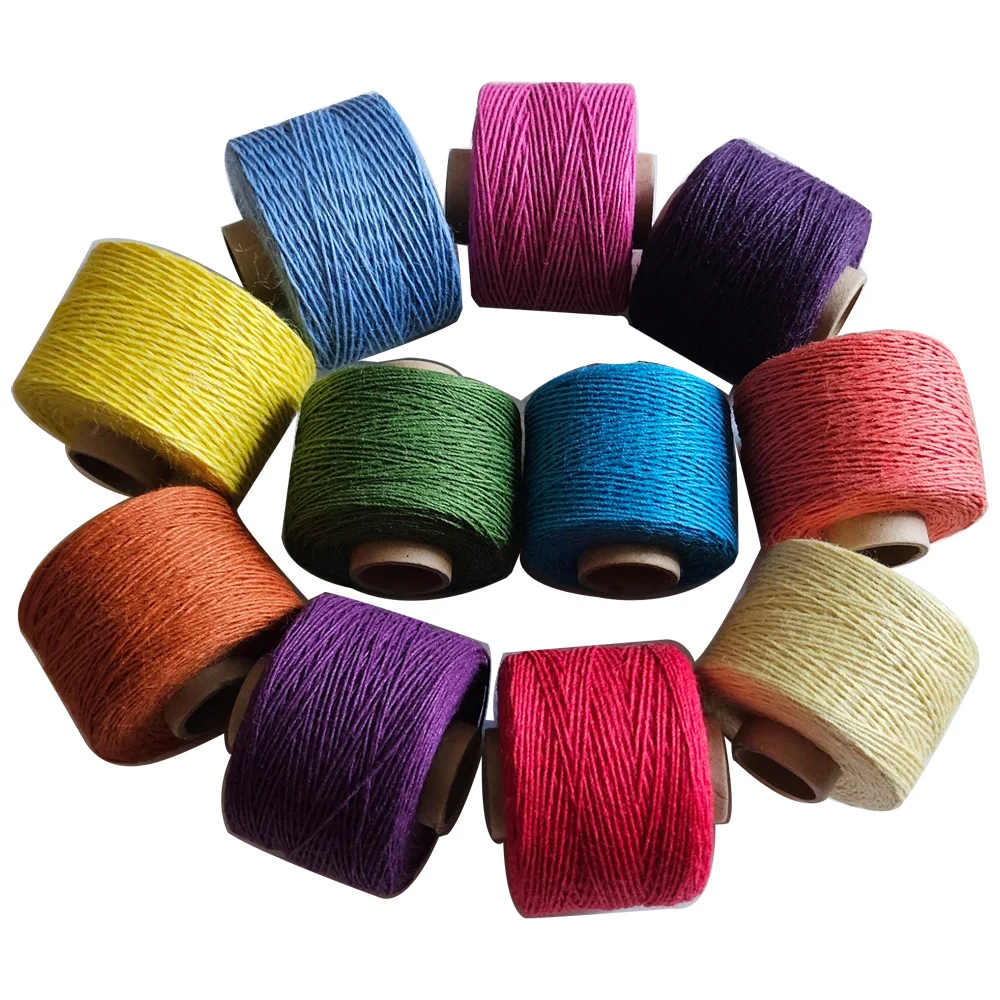 

Colourful 100% ramie Thread for Sewing and Knitting Twine Cords DIY Crochet Accessory 120m/Roll