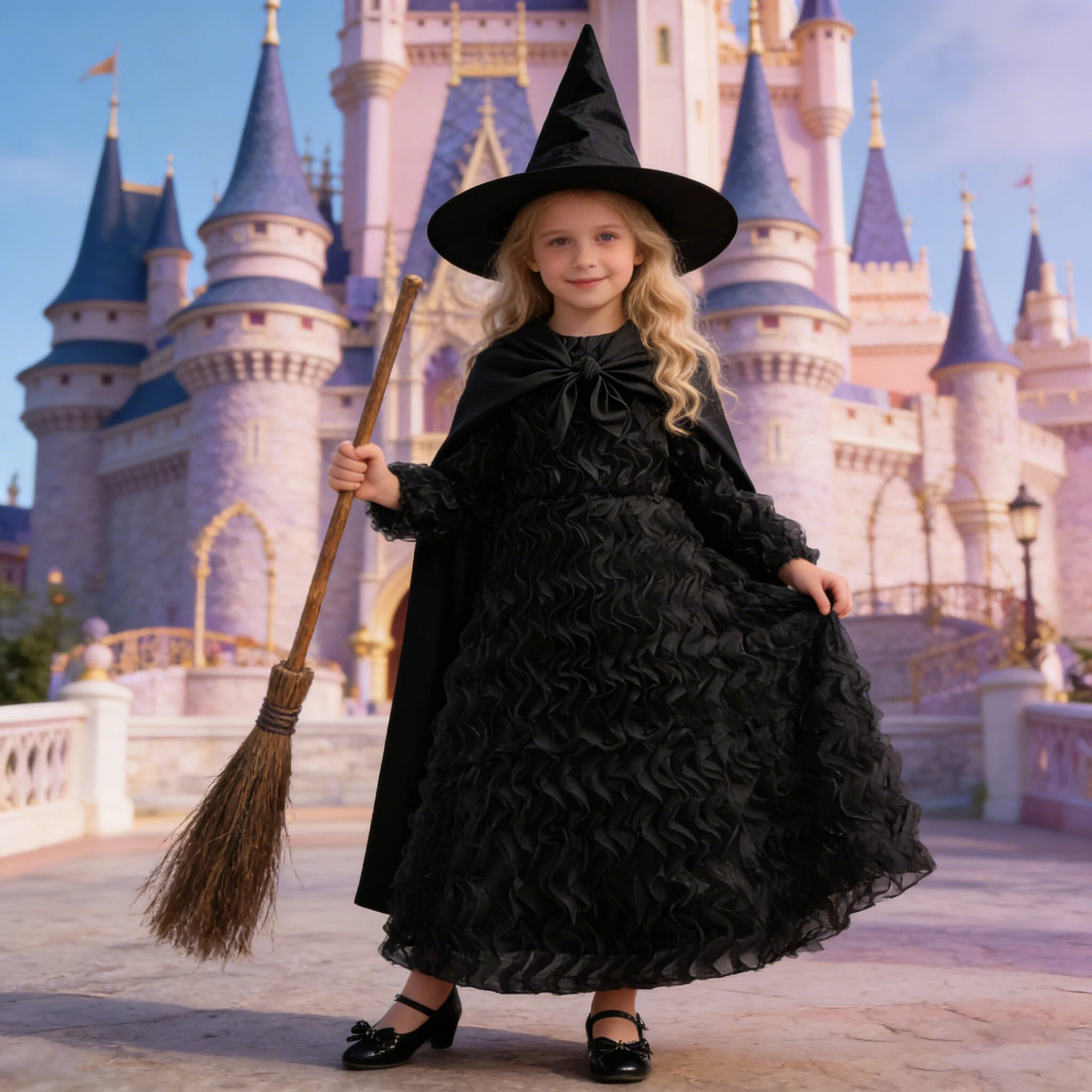 Elegant Wicked Glinda Elphaba Girl Dresses Cosplay Costume Witch Glinda Birthday Princess Party Dress Girl Halloween Kids Clothe
