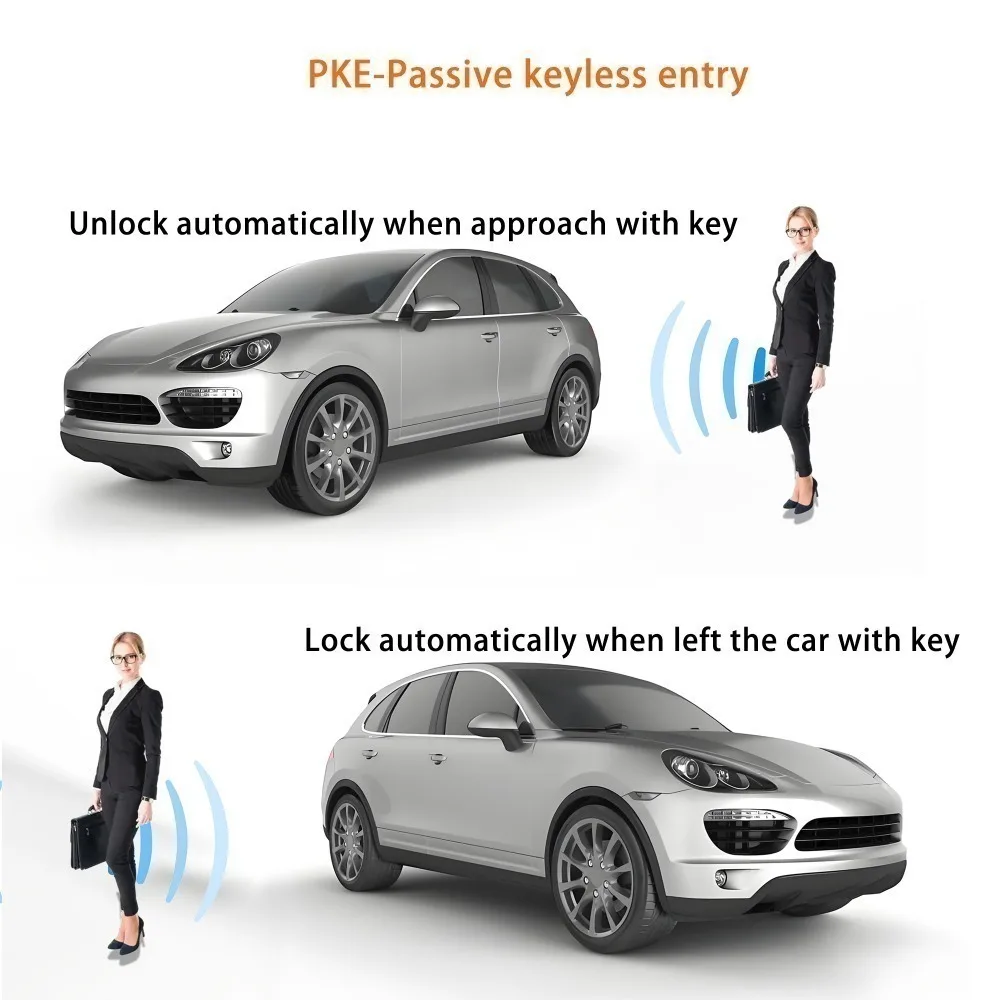 Upgrade Sistem Remote Start PKE Keyless GO untuk Porsche 11-18 Cayenne, MACAN, 718, Boxster, 911 dengan Kunci Dummy Asli