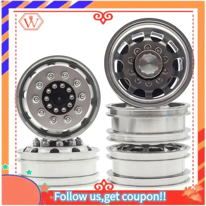 

Durable Metal Front Rear Wheel Rim Hubs For Tamiya Truck 1/14 RC Tractor Trailer Cargo Car Wheels,2PCS