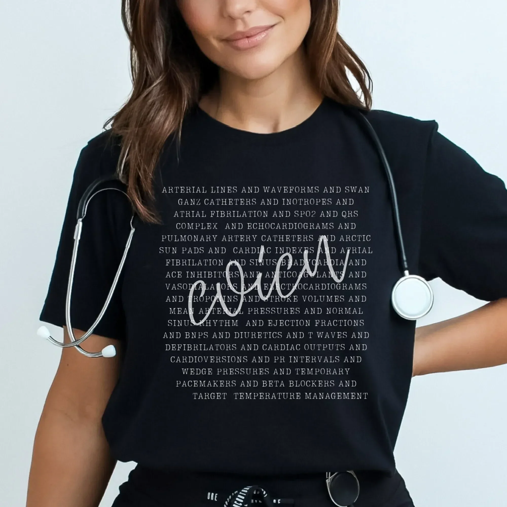 Cvicu Nurse T Shirt Cath Lab Ccu Cardiac Care Unit Cardiology Cardiologist Gift For Icu