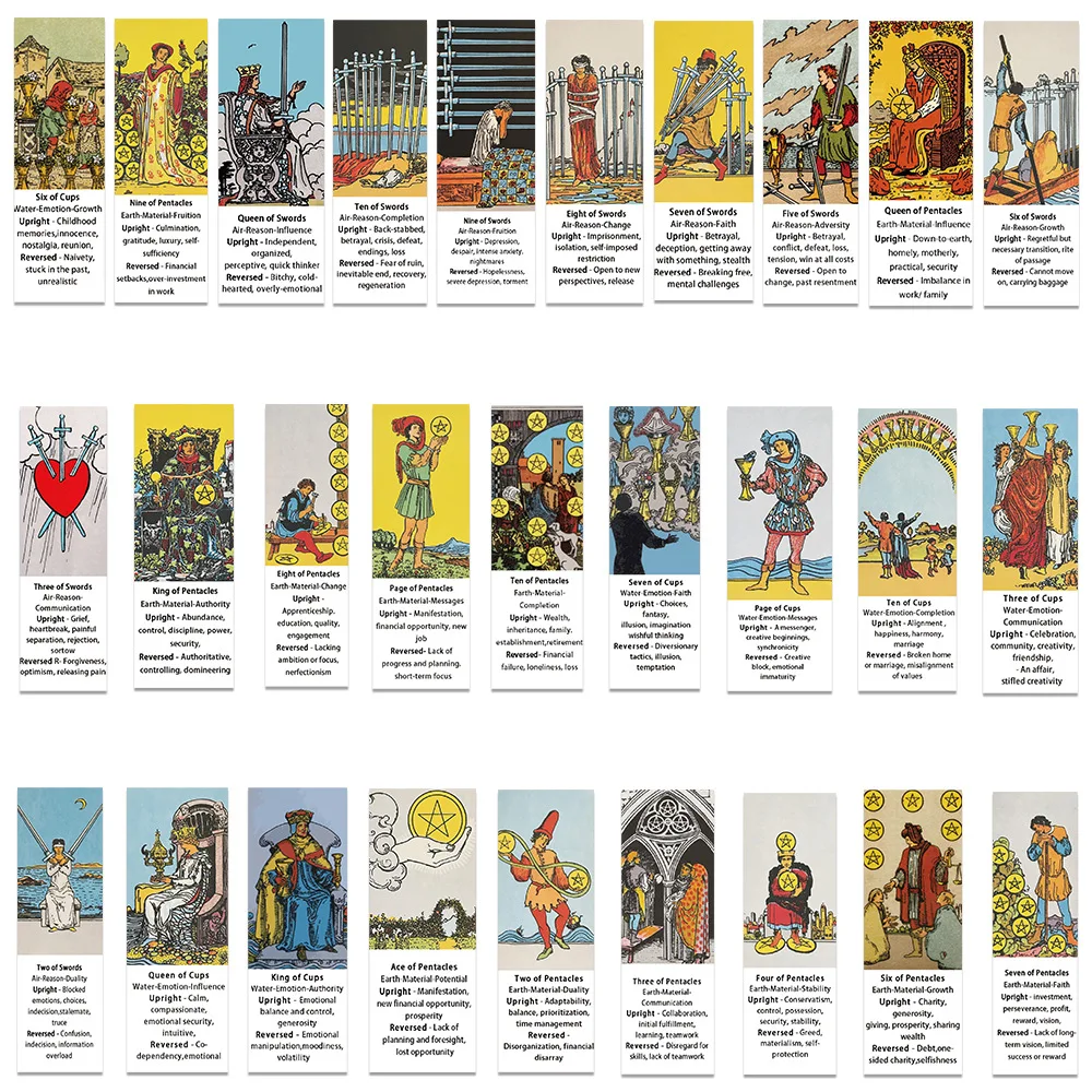 56/112Pcs INS Novelty Cartoon Cute Retro Tarot Series Stickers PVC Waterproof Stickers Decals For Kids Boys Girls Toys Gifts